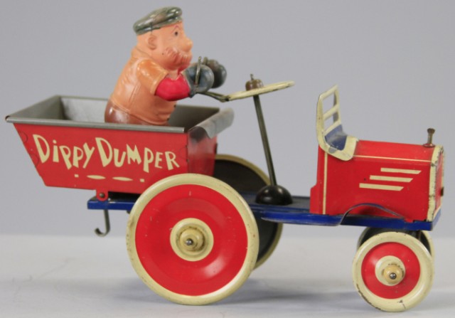 BRUTUS DIPPY DUMPER Marx colorful tin