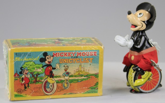 BOXED MICKEY MOUSE UNICYCLIST Linemar 17746a