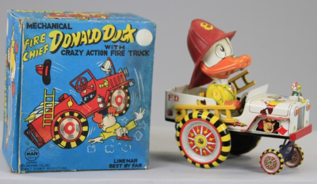 BOXED DONALD DUCK FIRE CHIEF CRAZY CAR