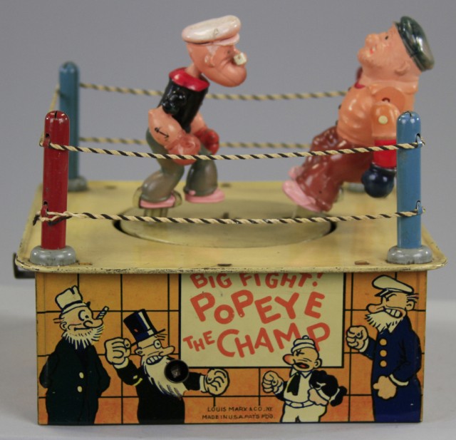 POPEYE THE CHAMP Louis Marx lithographed