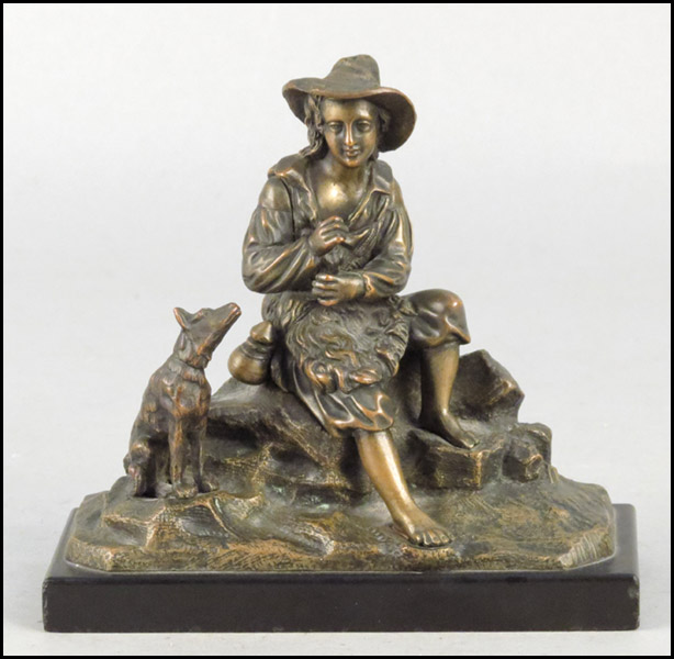 PATINATED BRONZE FIGURE OF A YOUNG 1774e6