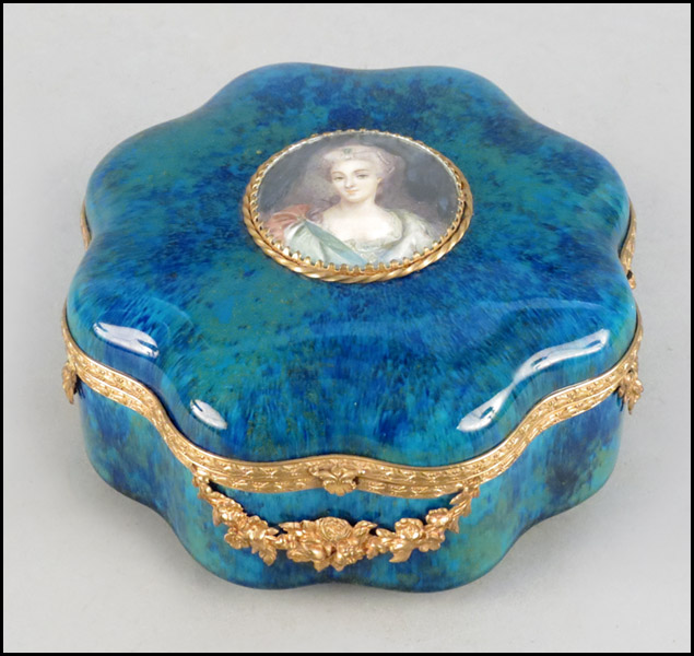 FRENCH MP SEVRES PORCELAIN BOX.