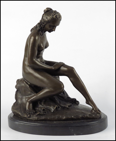 BRONZE FEMALE NUDE FIGURE Raised 1774f6