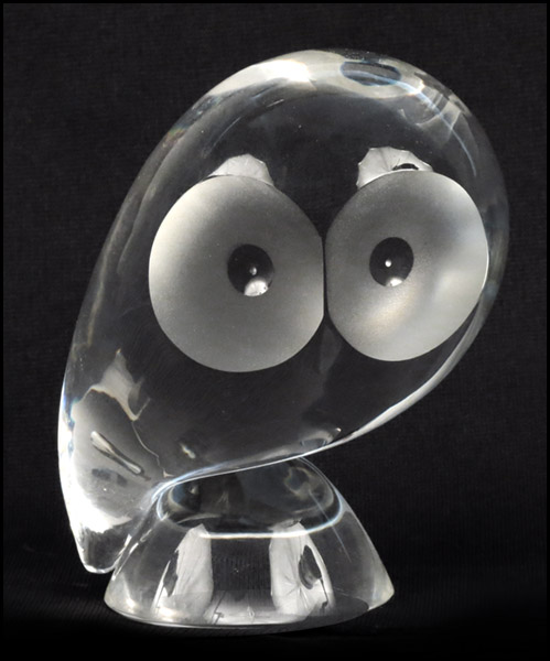 STEUBEN CRYSTAL OWL Height 4 5  177508