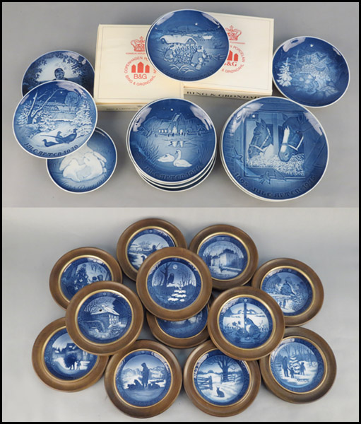 COLLECTION OF DANISH PORCELAIN PLATES.