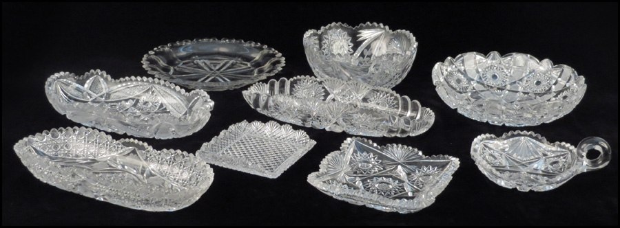 COLLECTION OF BRILLIANT CUT GLASS.