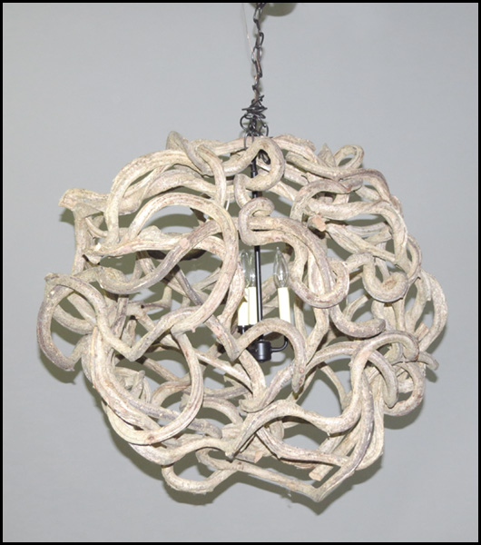 CONTEMPORARY VINE WOOD BALL HANGING 177558