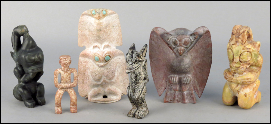 COLLECTION OF CARVED STONE ANIMAL