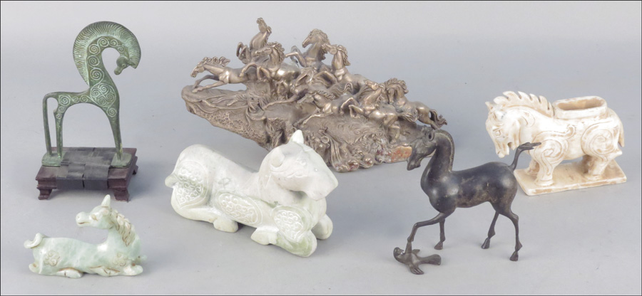 GROUP OF PATINATED METAL HORSES  1775a1
