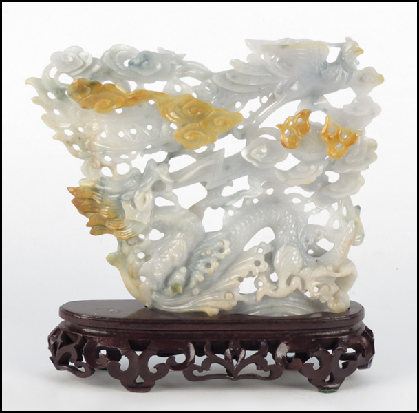 CHINESE CARVED JADE FIGURAL GROUP.
