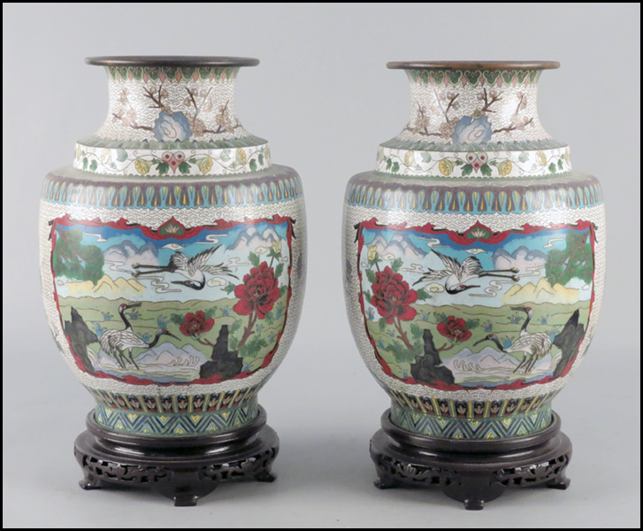 PAIR OF CLOISSONE VASES Condition  1775c5