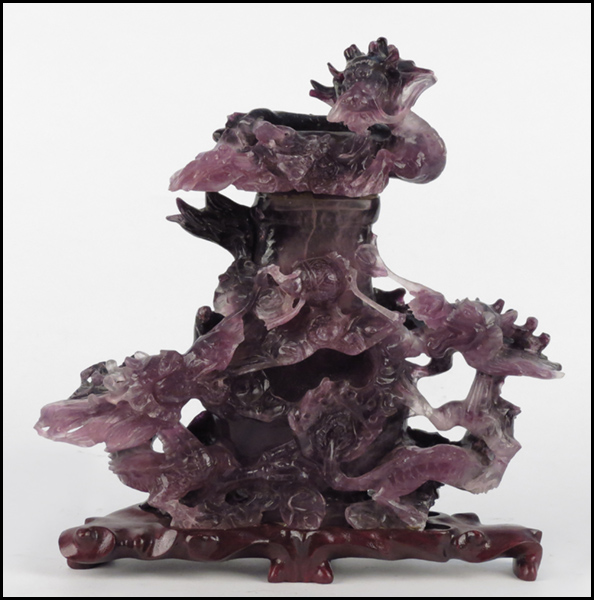 CHINESE CARVED AMETHYST COVERED 1775bf
