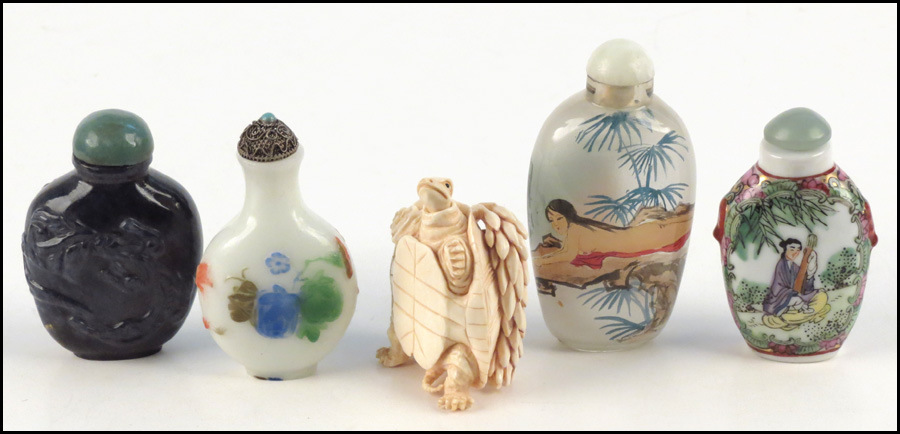 CARVED IVORY SNUFF BOTTLE Together 17760a