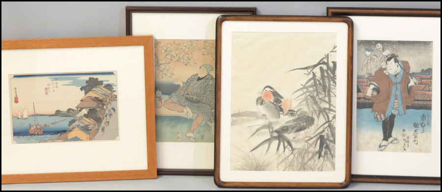 GROUP OF FOUR FRAMED JAPANESE WOODBLOCK 17761e