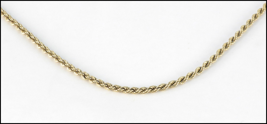 18 KARAT YELLOW GOLD ROPE NECKLACE  1776af