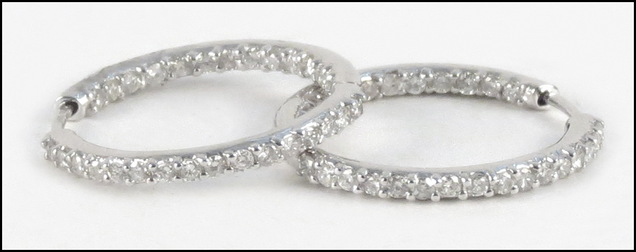 PAIR OF DIAMOND AND 18 KARAT WHITE 177727