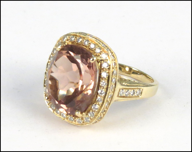 18 KARAT YELLOW GOLD SALMON TOURMALINE 177732