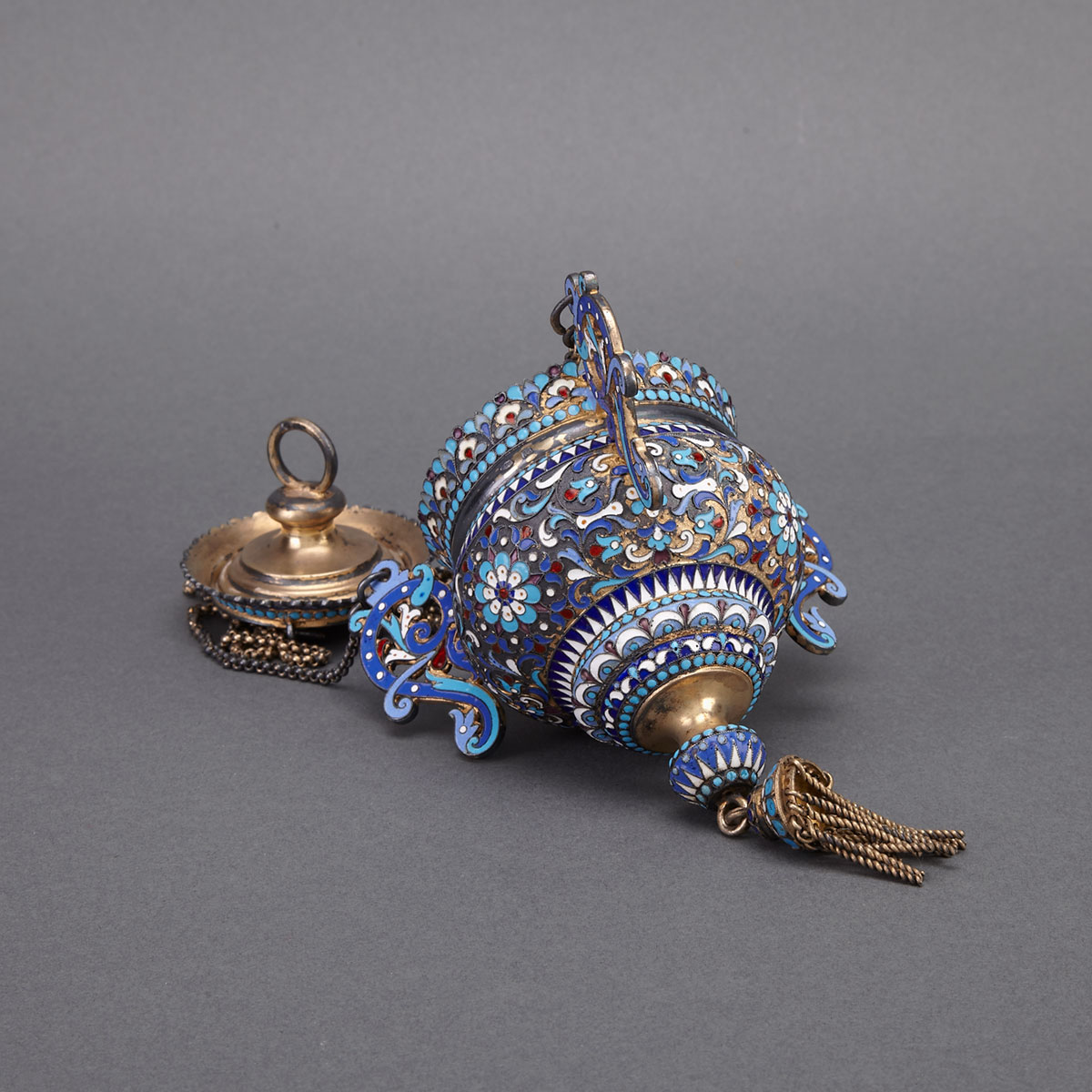 Russian Silver-Gilt and Cloisonne