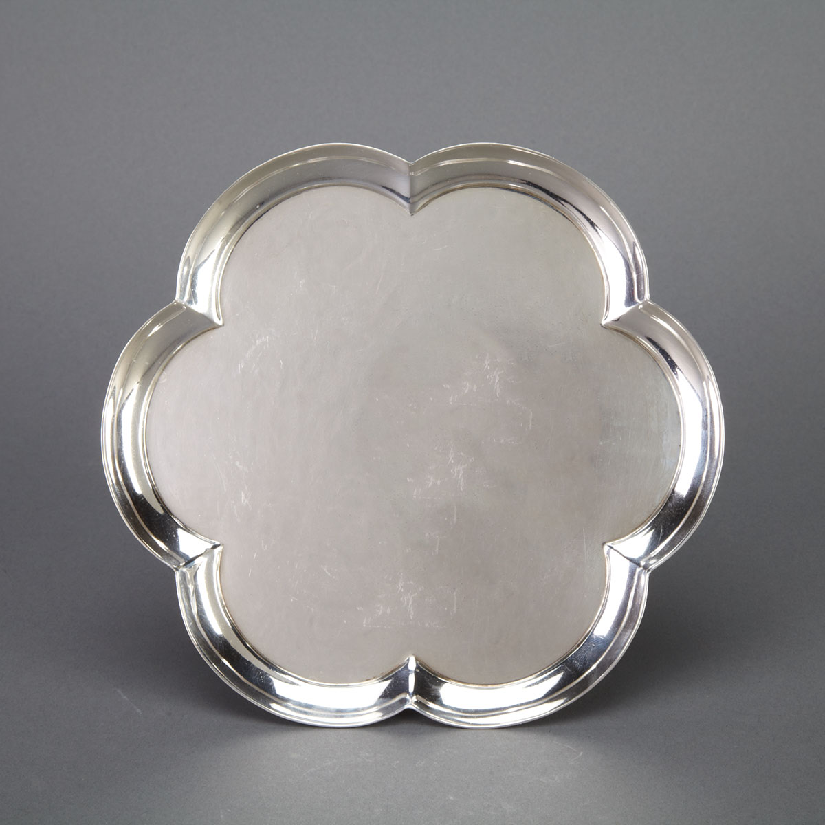 English Silver Hexafoil Salver 177761