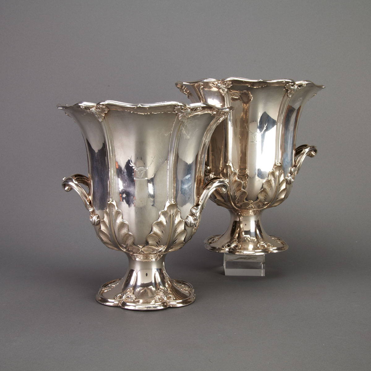 Pair of Sheffield Plate Wine Coolers