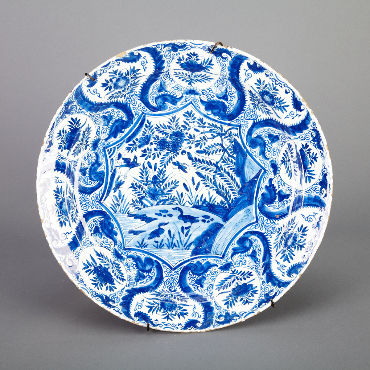 Delft Blue and White Charger 18th century