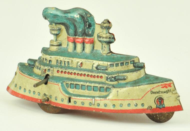 FISCHER BATTLESHIP PENNY TOY Germany 17788f