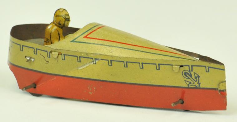 SPEEDBOAT PENNY TOY Germany lithographed 1778d0