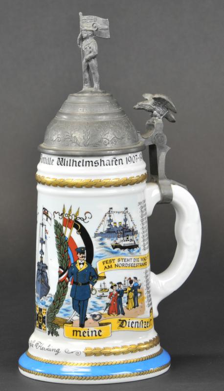 NAVAL OFFICER S PRE WWI MUG WITH 17791a