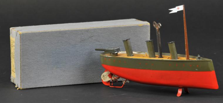 BING GUNBOAT WITH BOX c 1928 10 342 2 1779a8