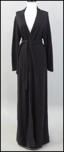 BLACK CASHMERE COAT With self 177a51