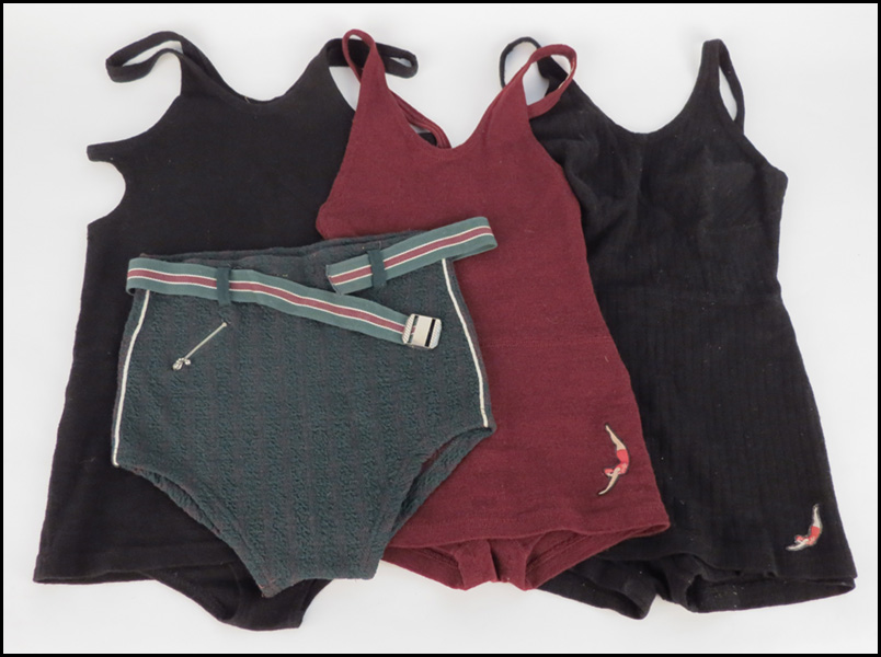 COLLECTION OF WOOL MEN'S SWIMSUITS.