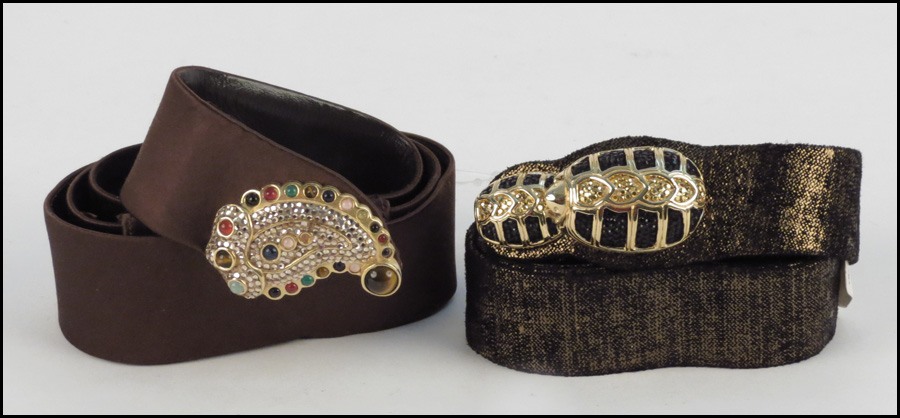 TWO JUDITH LEIBER BELTS Includes 177a86