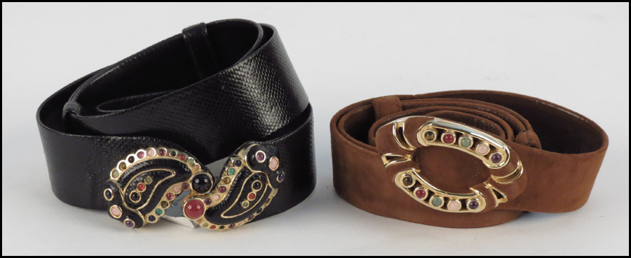 TWO JUDITH LEIBER BELTS Includes 177a9d