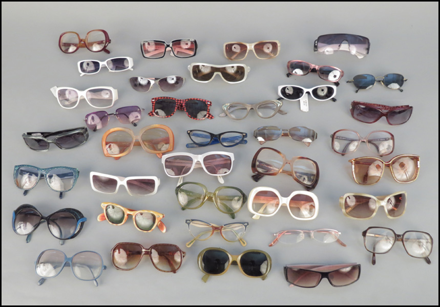 COLLECTION OF EYE GLASSES. Includes