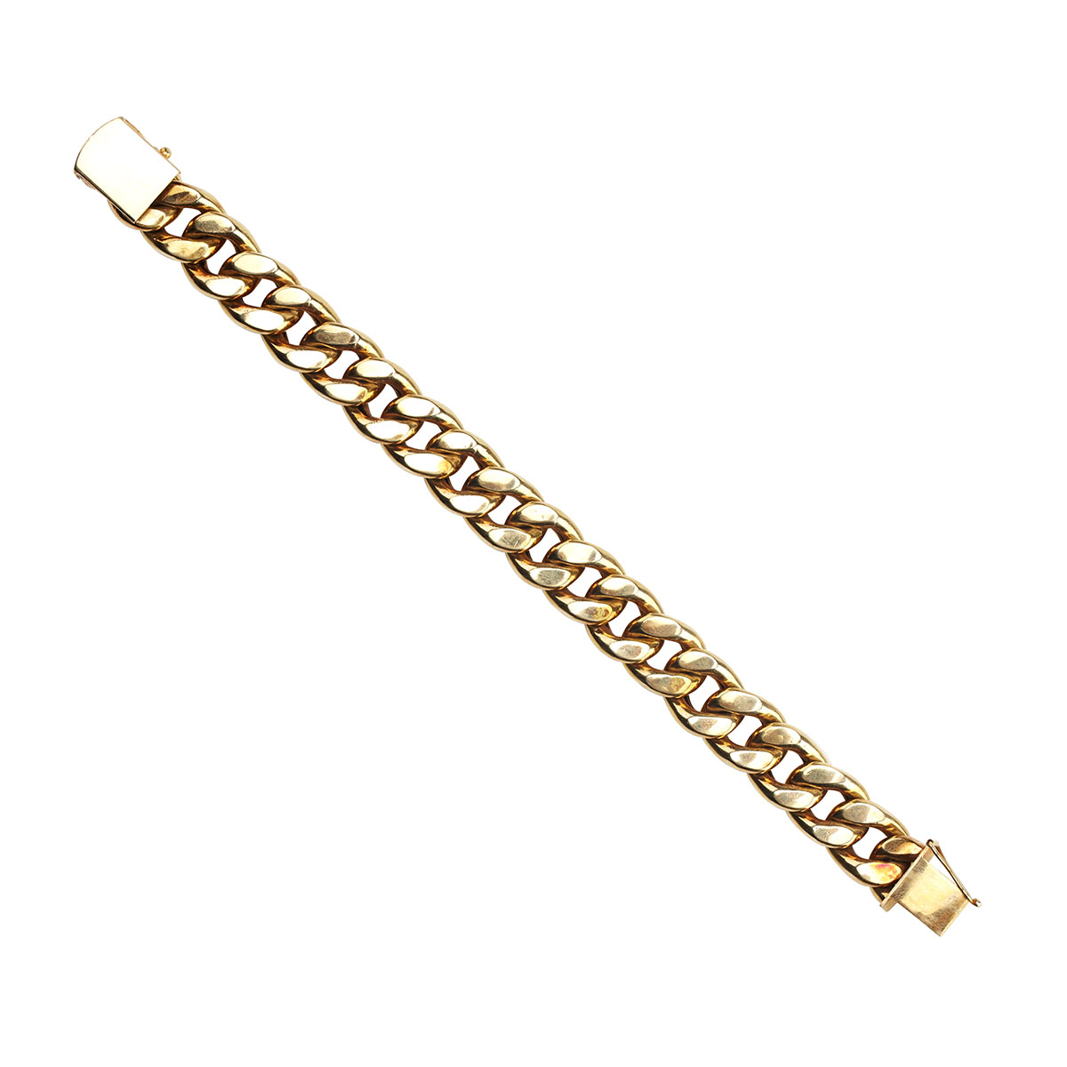 14k Yellow Gold Curb Link Bracelet 177af2