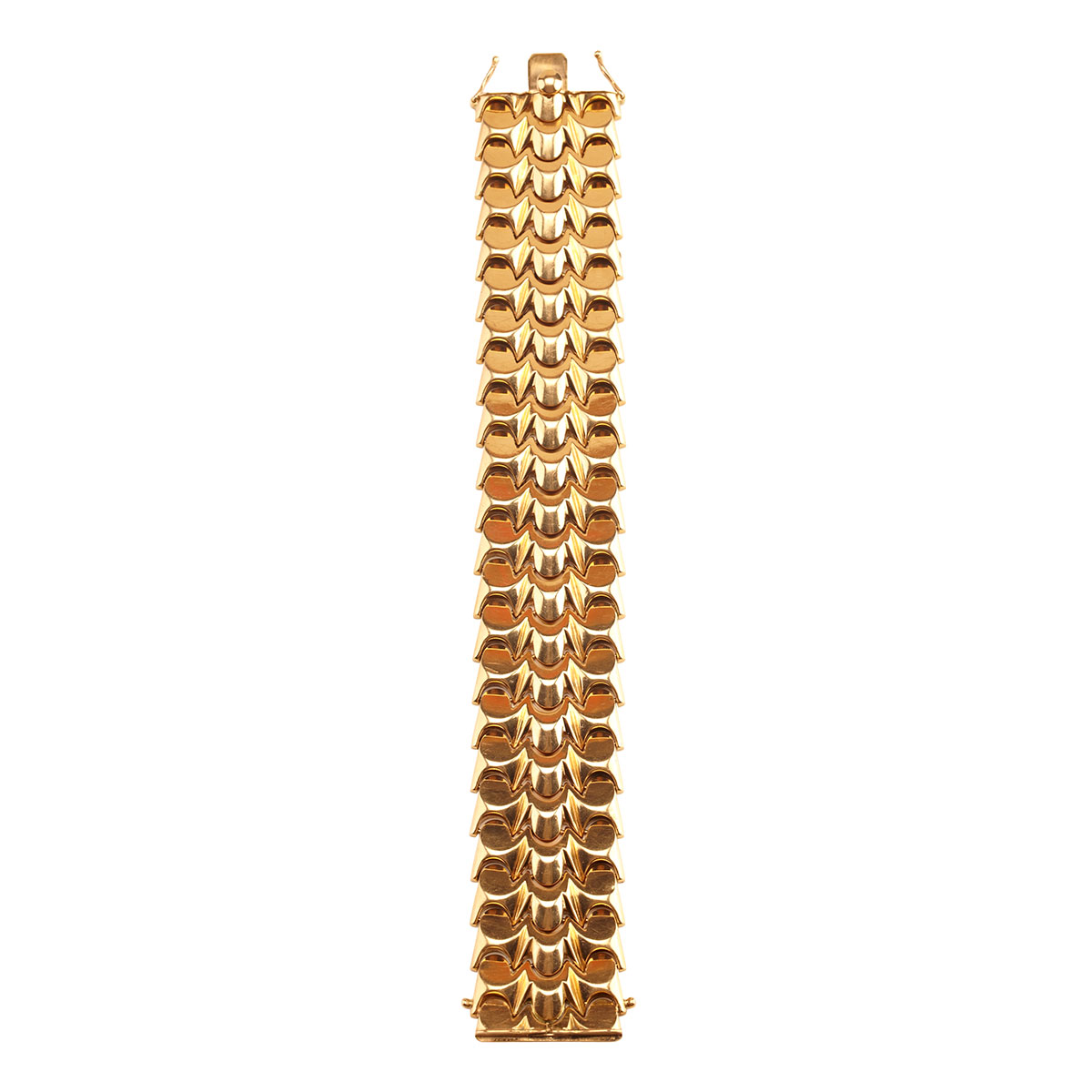 Italian 18k Yellow Gold Strap Bracelet 177b2b