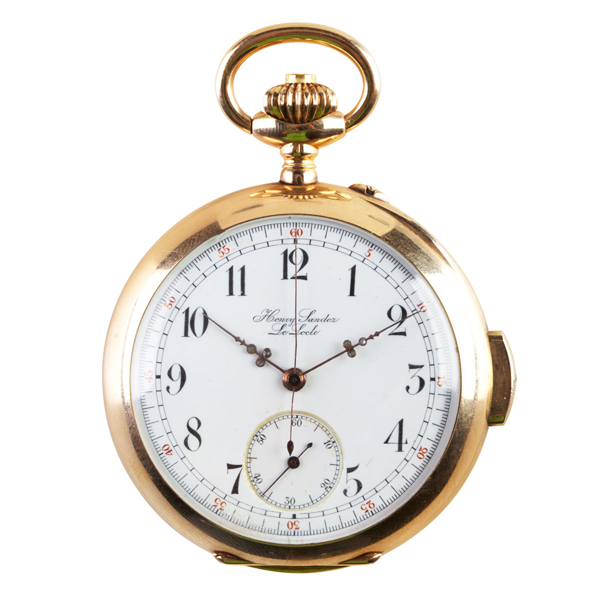 Henry Sandoz Openface Pocket Watch With