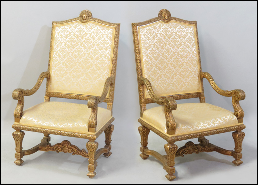 PAIR OF LOUIS XIV STYLE GESSO AND 177b9d