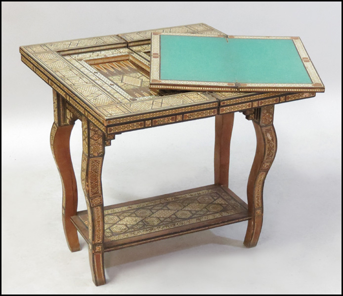 NORTH AFRICAN FLIP-TOP GAMES TABLE.