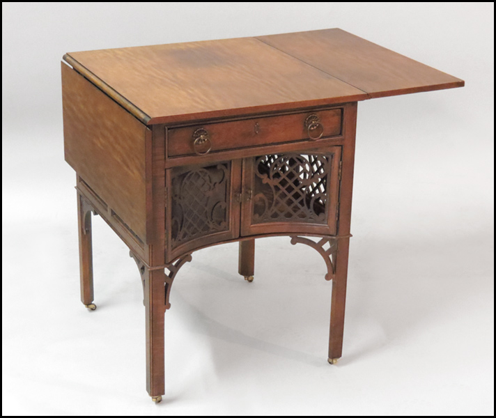 CENTURY MAHOGANY DROP LEAF TABLE. H: