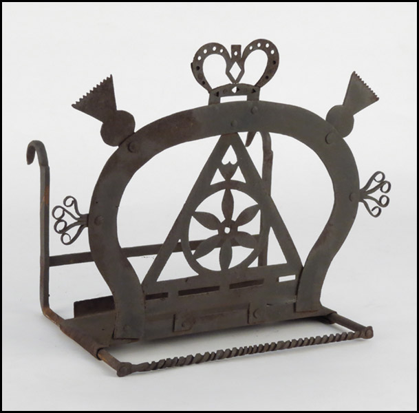 18TH/19TH CENTURY SCOTTISH IRON TOASTER.