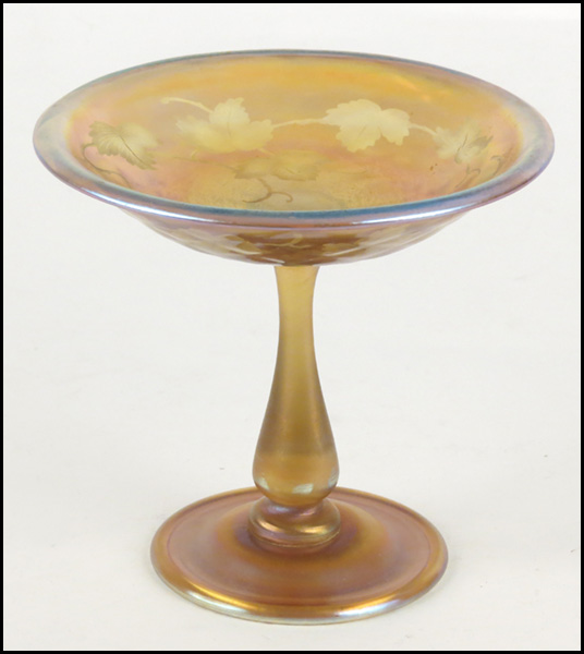 TIFFANY FAVRILE GLASS COMPOTE TAZZA  177c9f