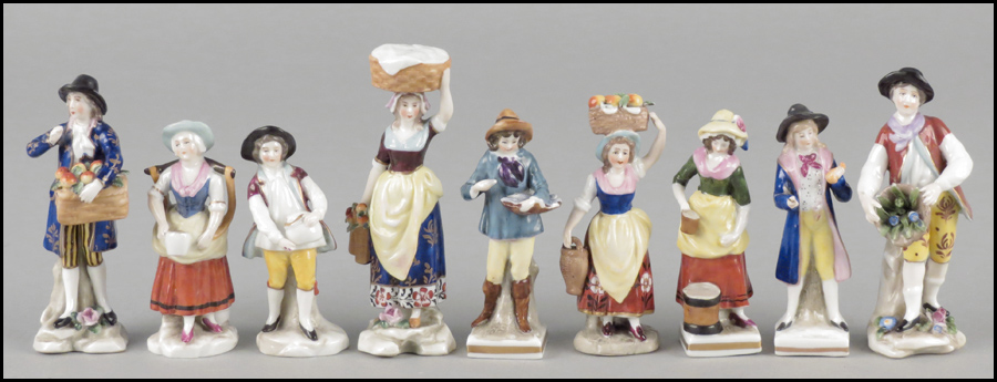 GROUP OF NINE CHELSEA PORCELAIN 177cad