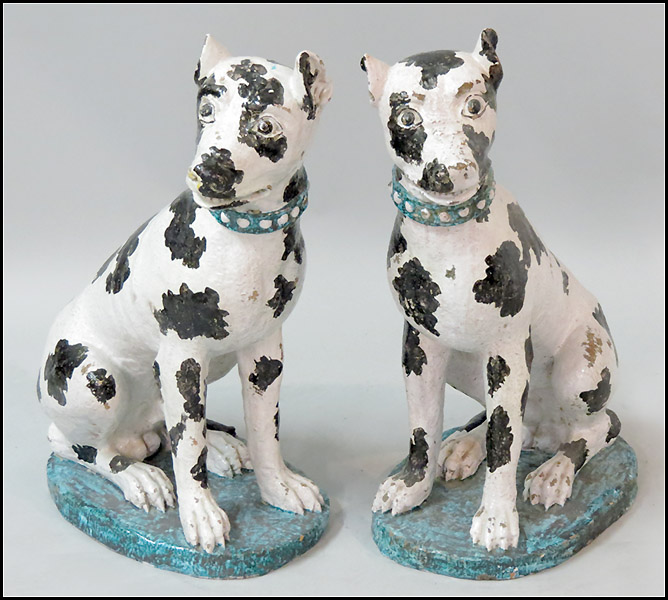 PAIR OF ITALIAN PAINTED AND GLAZED TERRA
