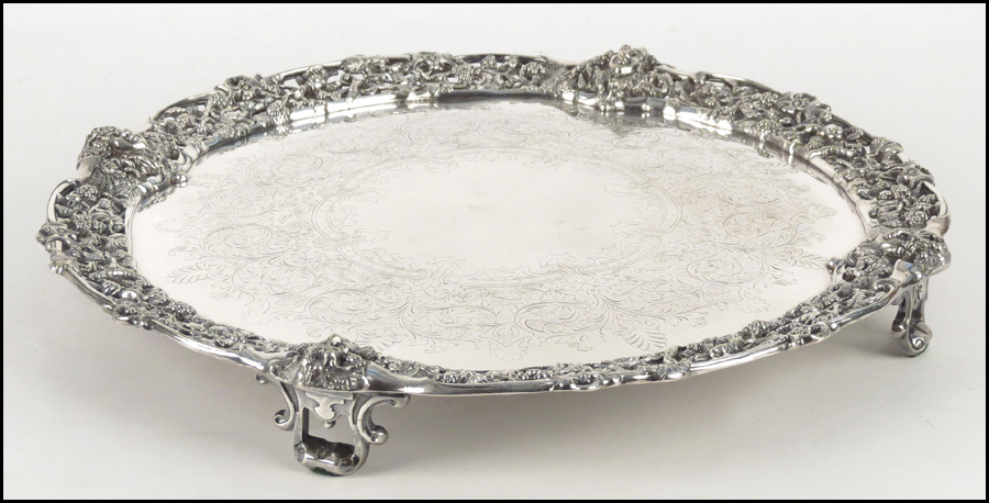 ENGLISH SHEFFIELD SILVERPLATE SALVER.