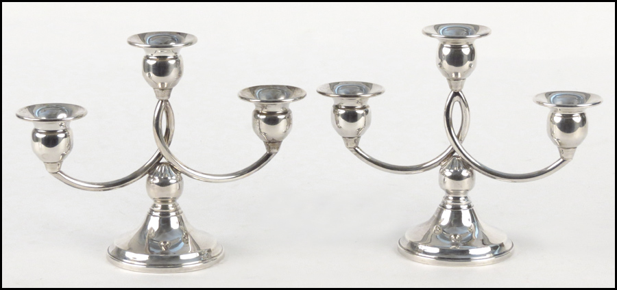 PAIR OF REVERE SILVERSMITHS WEIGHTED