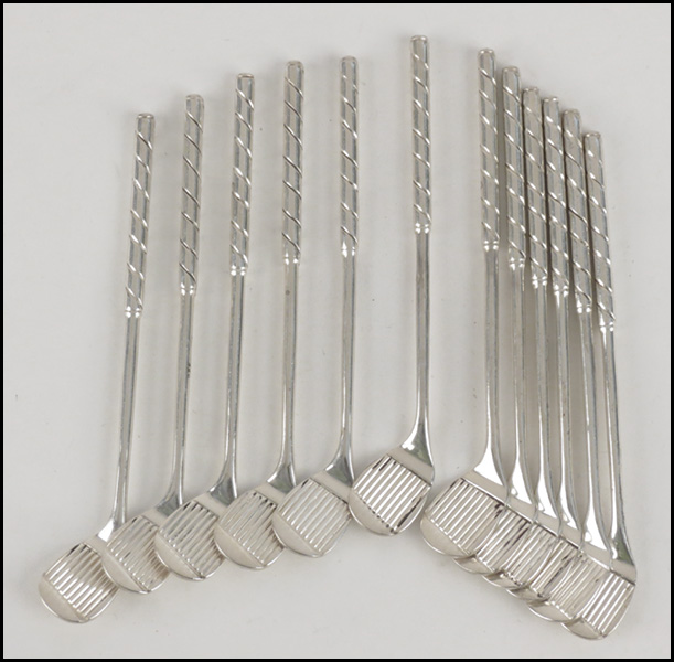 SET OF TWELVE STERLING SILVER GOLF 177d4a