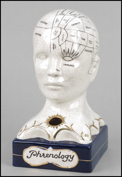 TRANSFER DECORATED CERAMIC PHRENOLOGY