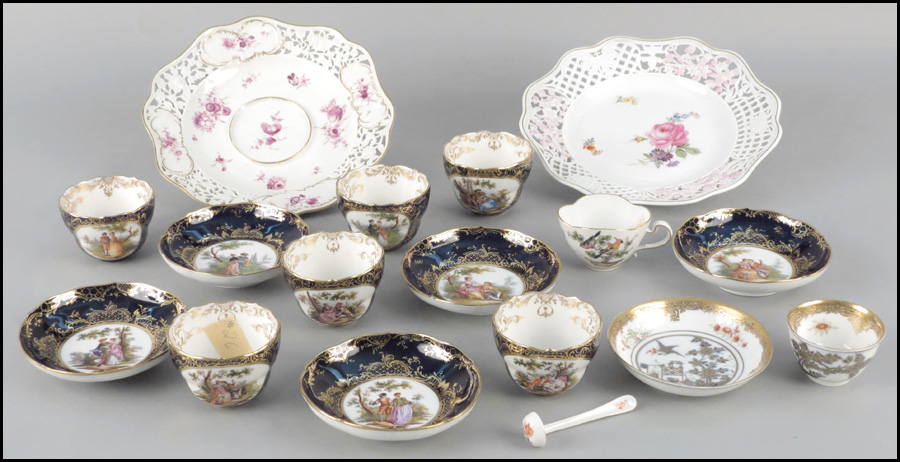 GROUP OF MEISSEN PORCELAIN. Comprised