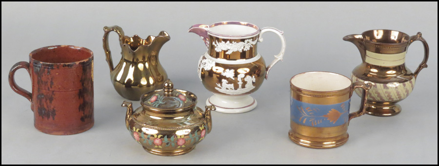 THREE LUSTERWARE PITCHERS Together 177e87